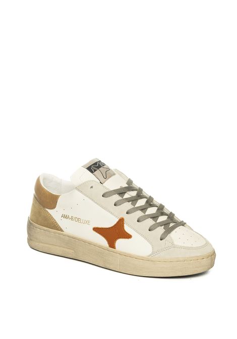 White/tan 4066 slam sneaker AMA BRAND DELUXE | 4066SLAM-BIA/CUOIO